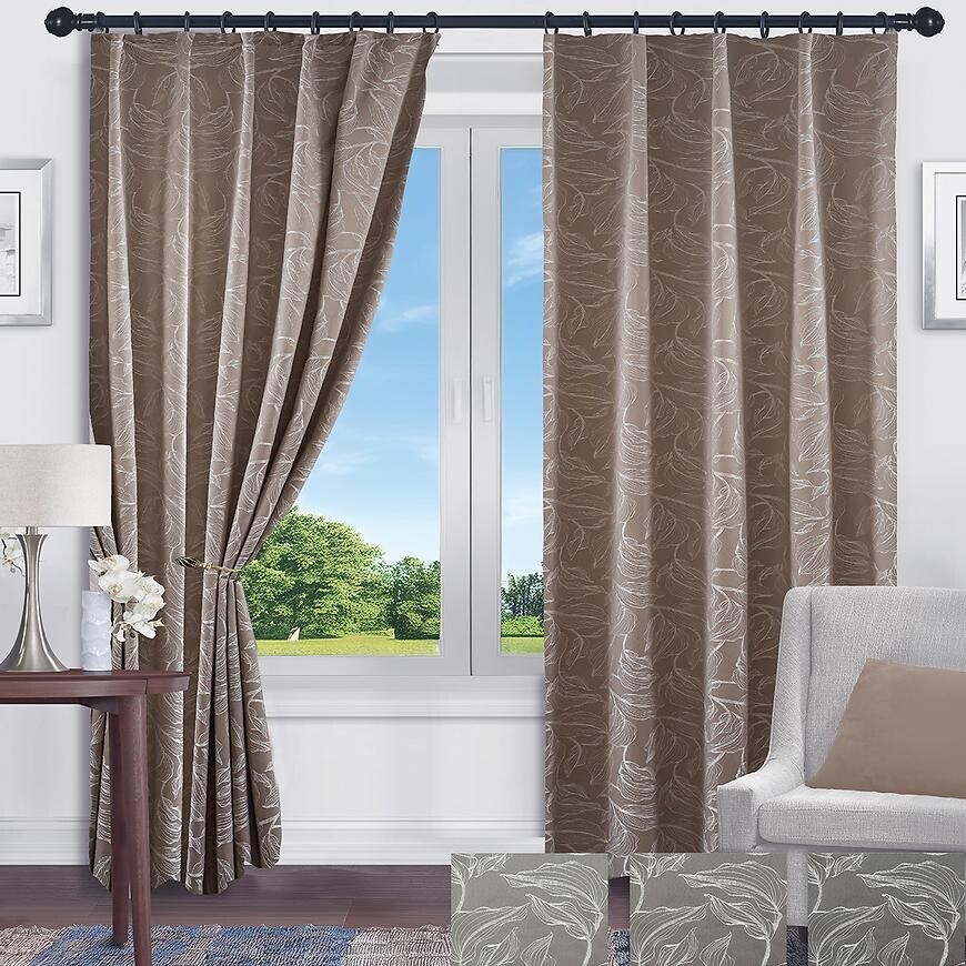 Závěs na pásce ANIKA HM24393 135x250 béžový