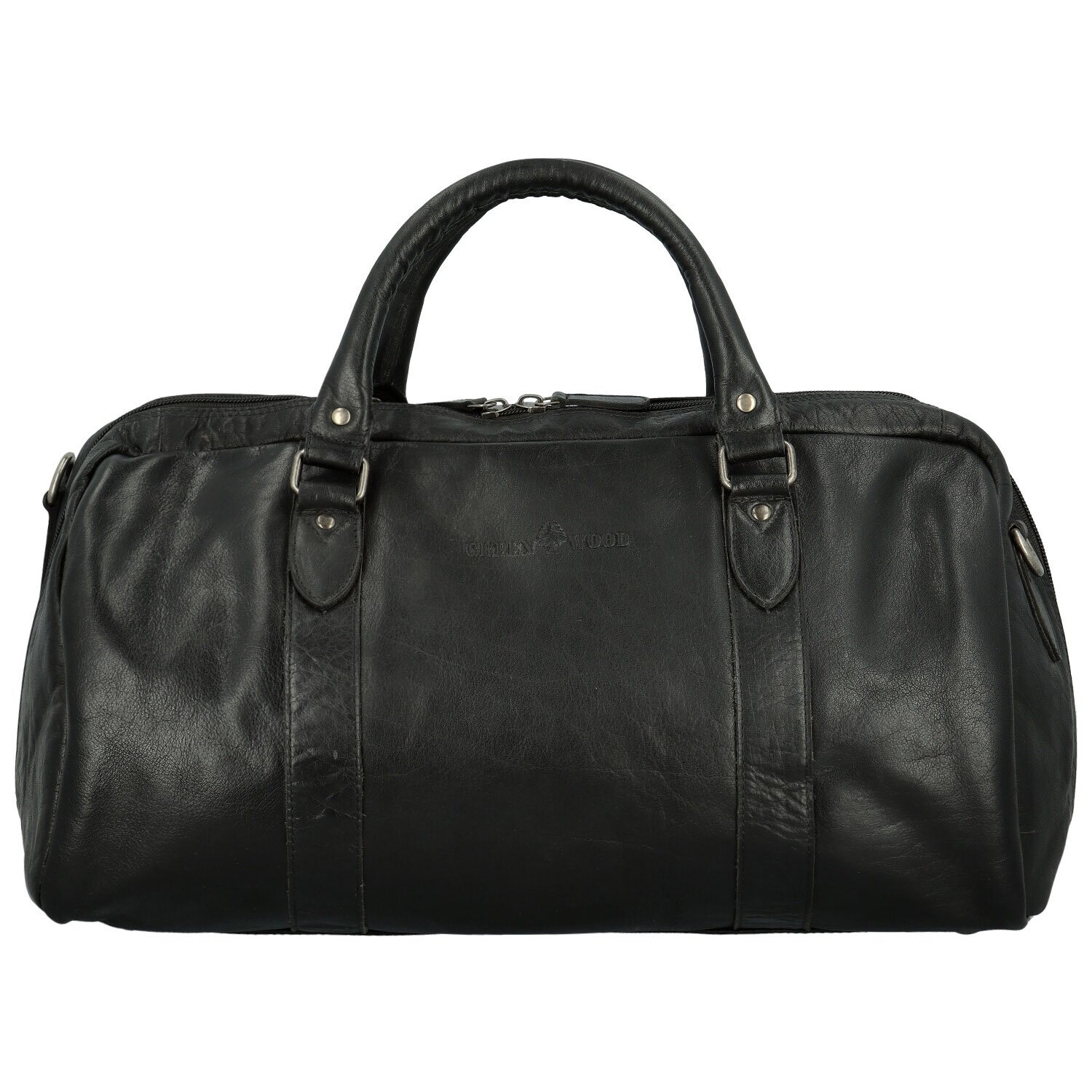 Trendy kožená cestovní taška GW Absolon, černá