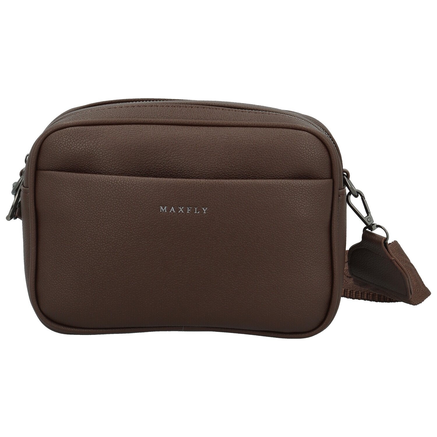 Stylová dámská koženková crossbody kabelka MaxFly Tarja, coffee