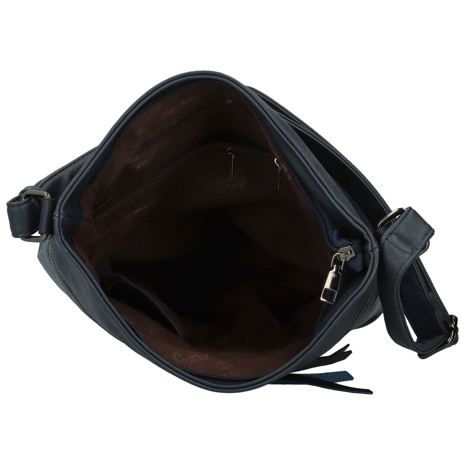 Trendy dámská koženková crossbody kabelka Nicoll, tmavě modrá