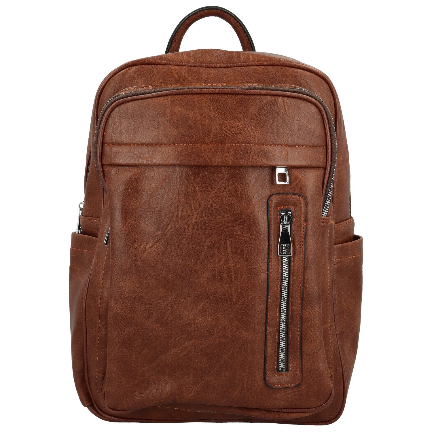 Trendy dámský koženkový batůžek Tangia, cofffee