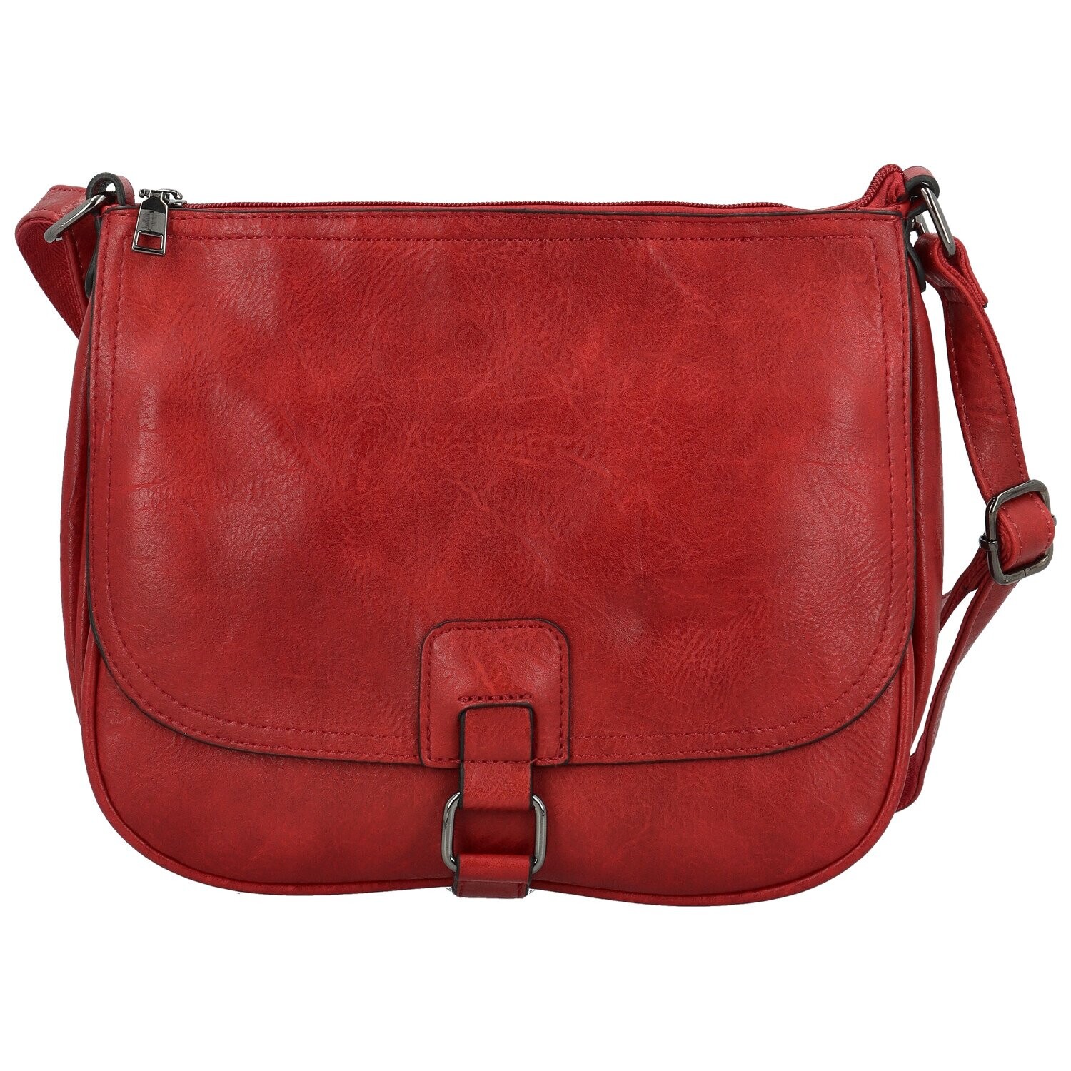 Trendy dámská koženková crossbody kabelka Gertha, červená