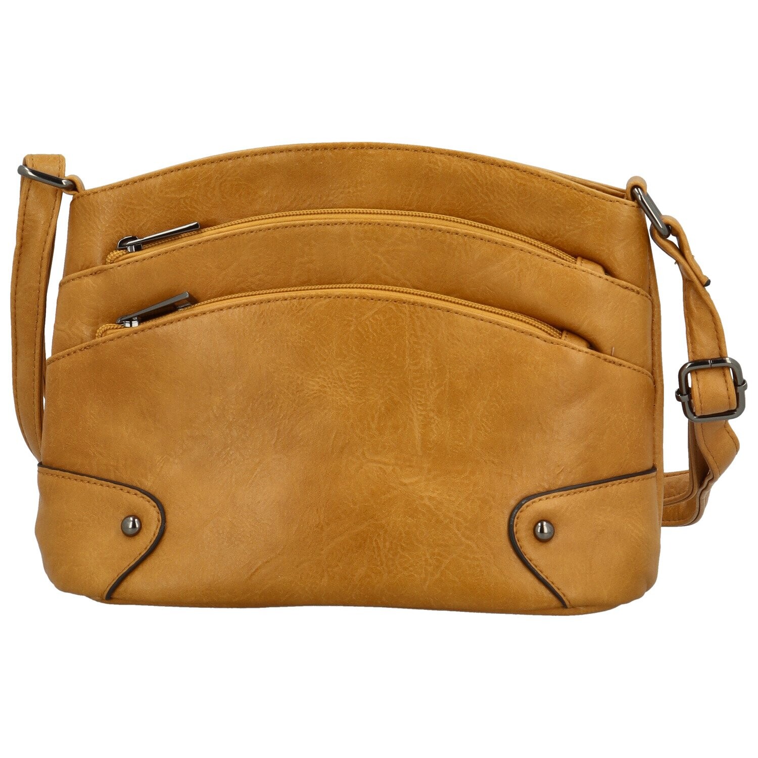 Stylová dámská koženková crossbody kabelka Giada, žlutá