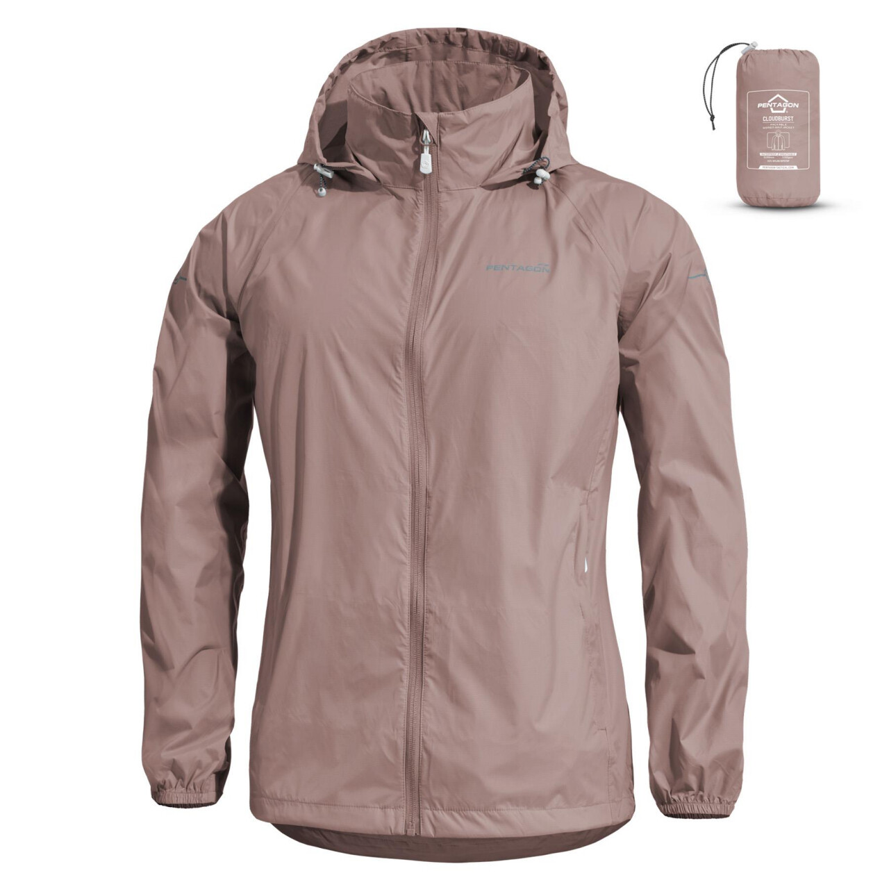 Bunda dámská Pentagon Cloudburst Packable Rain Jacket - růžová, S