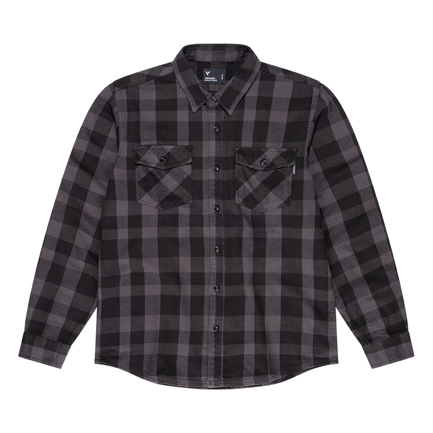 Košile Vintage Industries Globe Heavyweight - šedá, L