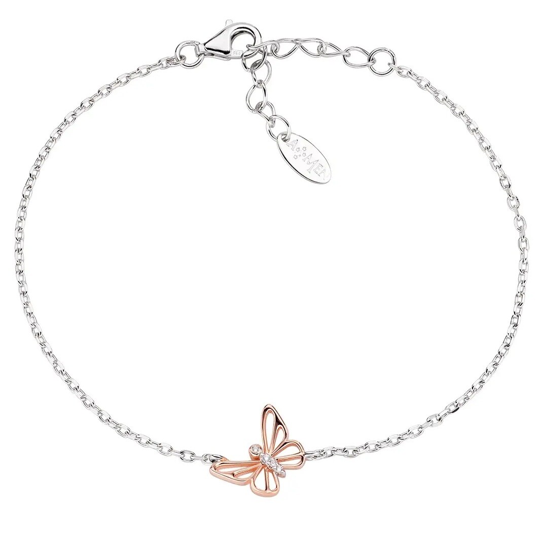 Amen Něžný bicolor náramek Motýl Animalier BRBUBRBZ