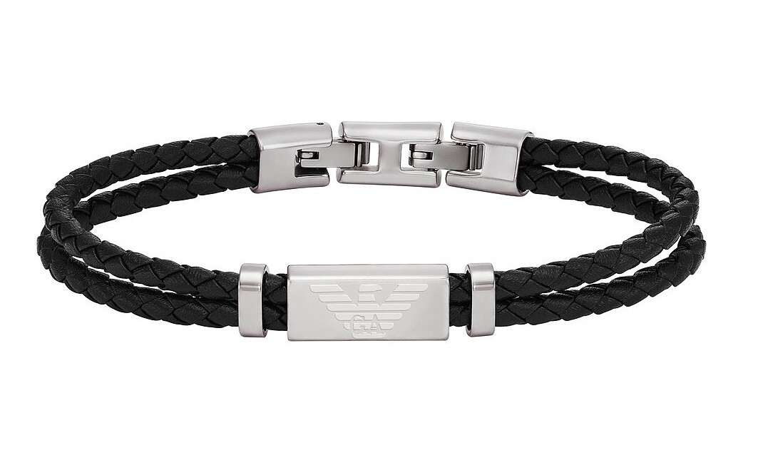 Emporio Armani Módní kožený náramek EGS3122040