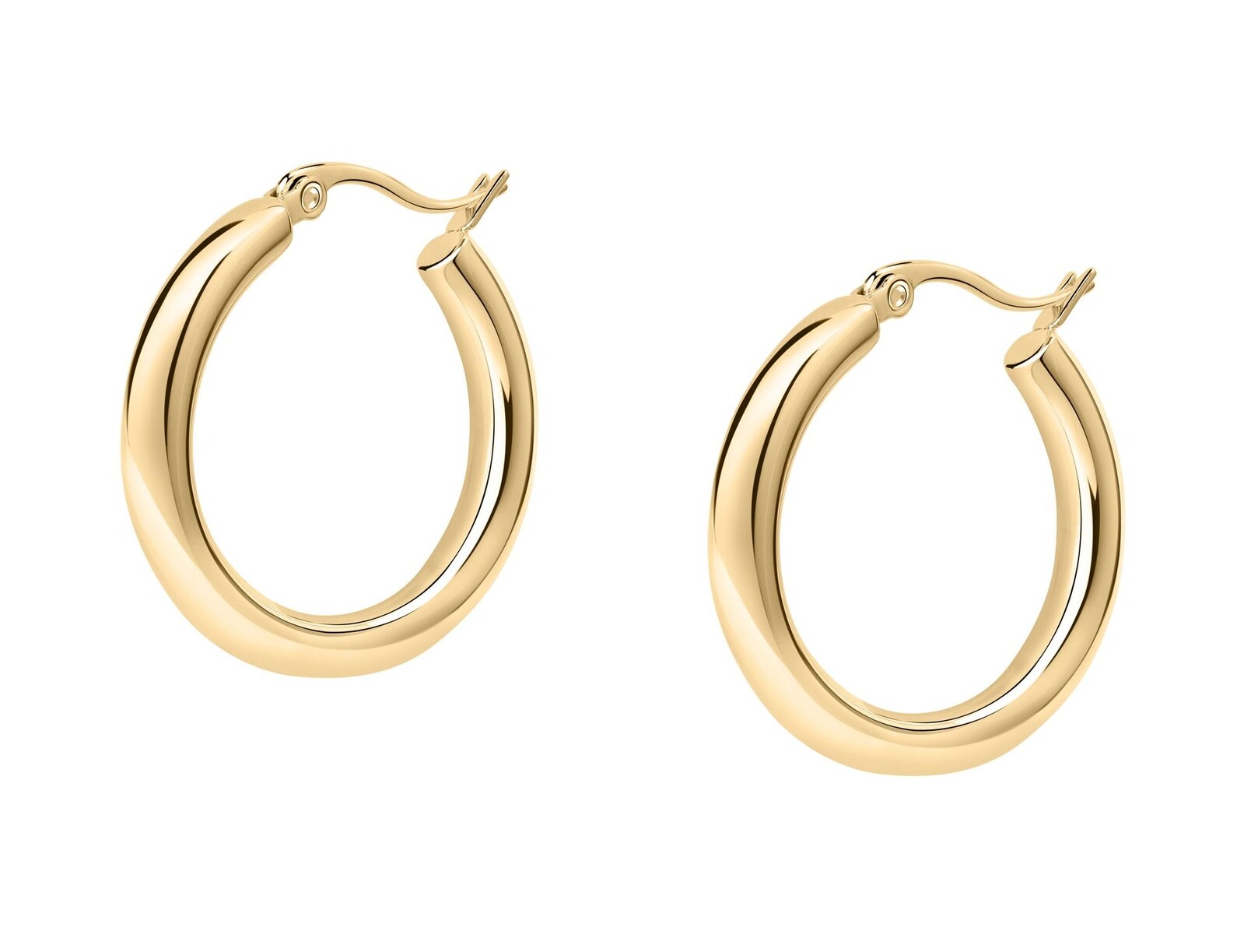 La Petite Story Pozlacené minimalistické kruhy z oceli LPS01AYQ113