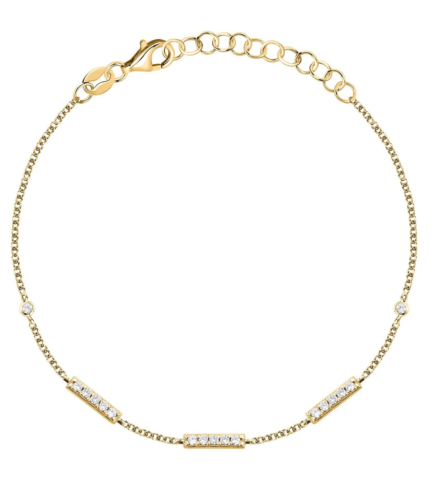 La Petite Story Nadčasový pozlacený náramek se zirkony Silver LPS05AWV73