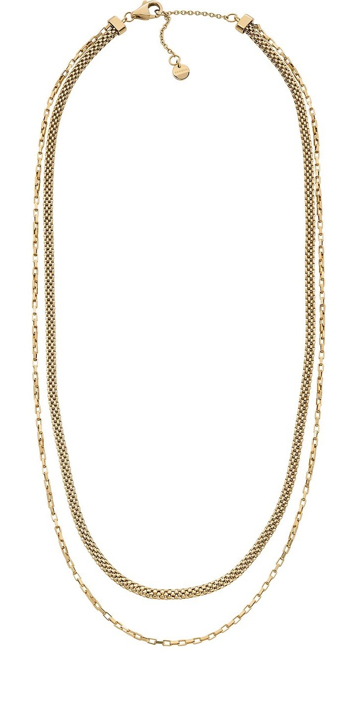 Skagen Dvojitý pozlacený náhrdelník Merete SKJ1860710