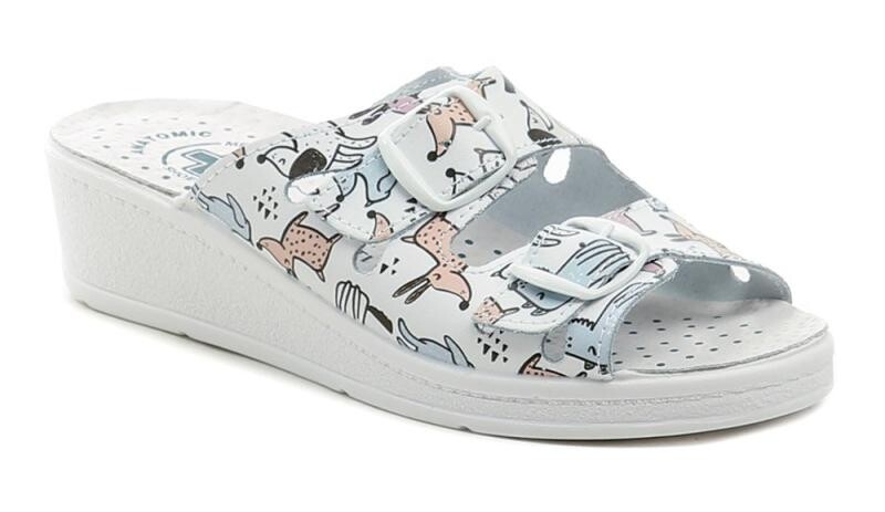 Medi Line 222-25 bílé dámské zdravotní pantofle