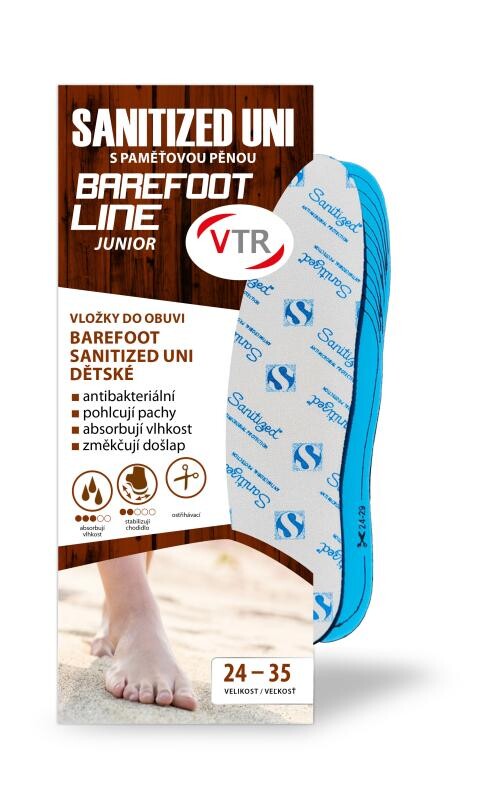 VTR Vložky do bot Barefoot Paměťová pěna UNI dětské 24-35