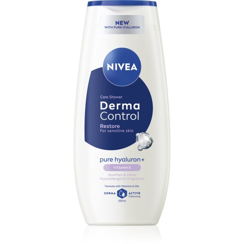 NIVEA Derma Control Restore hydratační sprchový gel s kyselinou hyaluronovou 250 ml