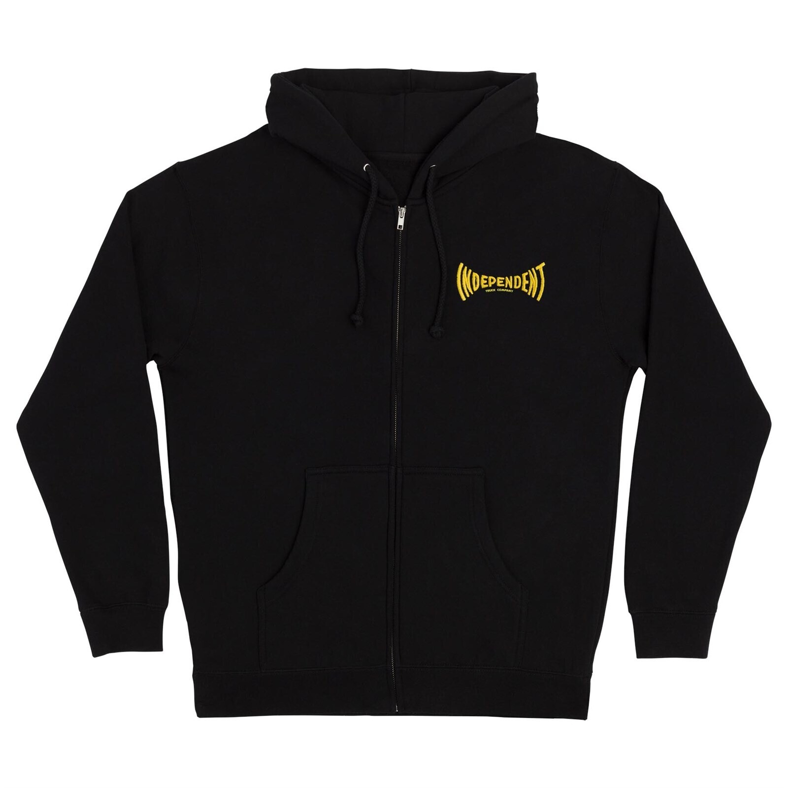 mikina INDEPENDENT - Manufactured Span Zip Hooded Heavyweight Sweatshirt Black (156814) velikost: L