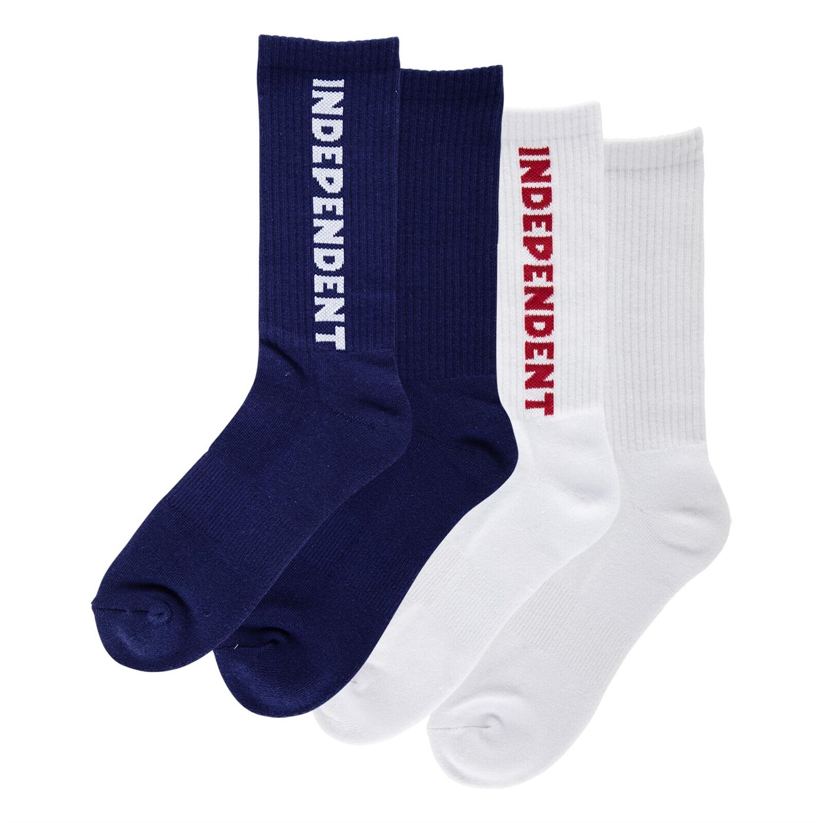 ponožky INDEPENDENT - Baseline 2-Pack Crew Socks White/Navy (156706) velikost: 9-11