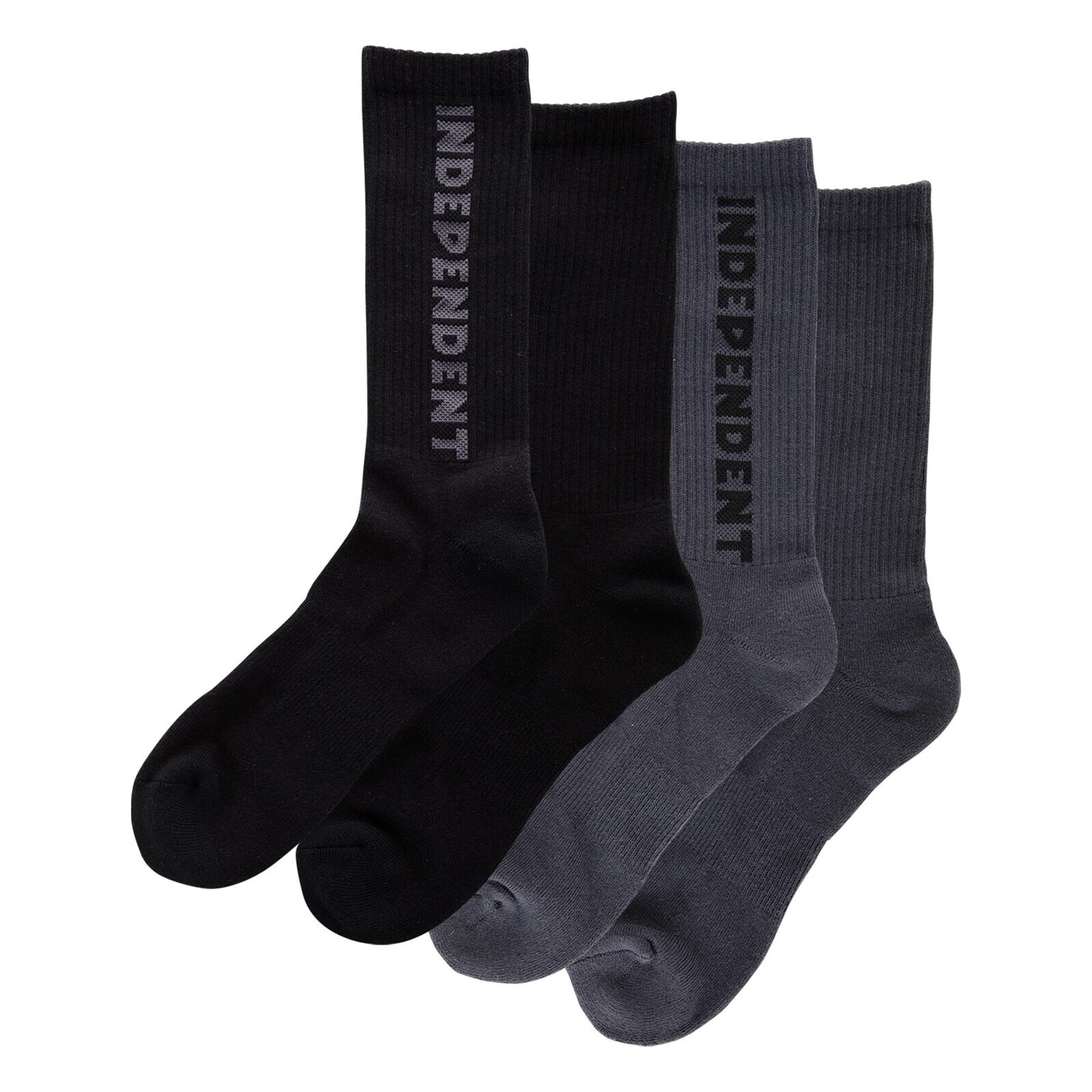ponožky INDEPENDENT - Baseline 2-Pack Crew Socks Black/Charcoal (156707) velikost: 9-11