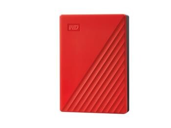 WD My Passport šifrovaný 6 TB - externí USB 3.2 Gen 1 - AES 256 bitů - červená
