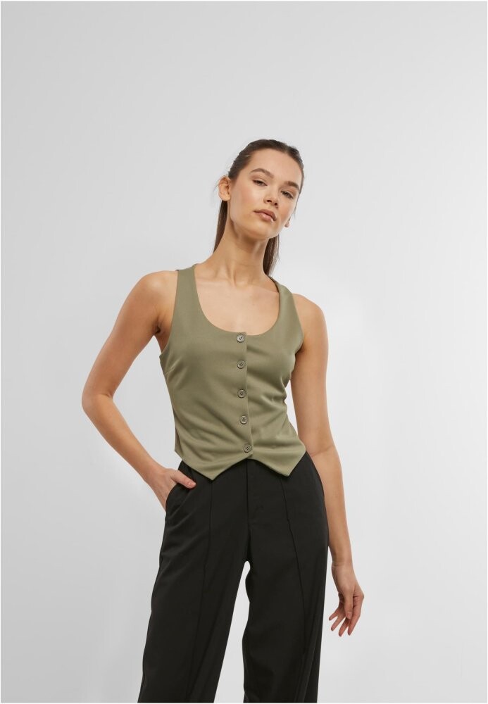Ladies Jersey Vest - paleolive L