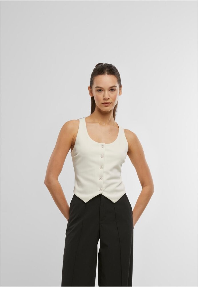 Ladies Jersey Vest - offwhite L