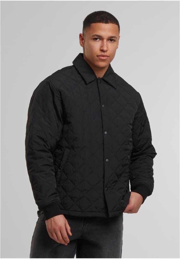 Quilted Overshirt - black L