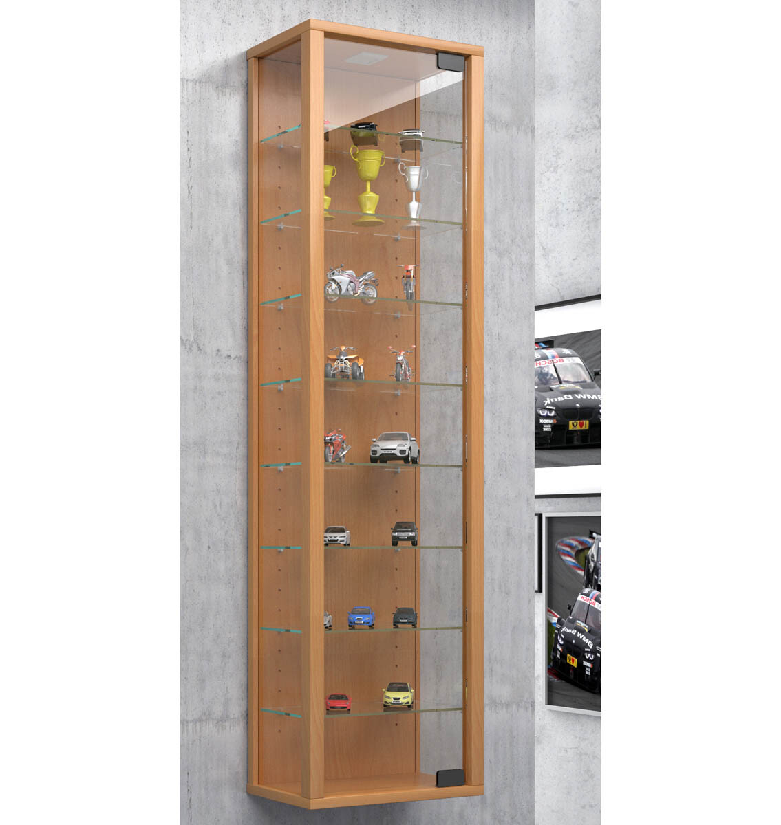 Nástěnná vitrína Stano Maxi, buk