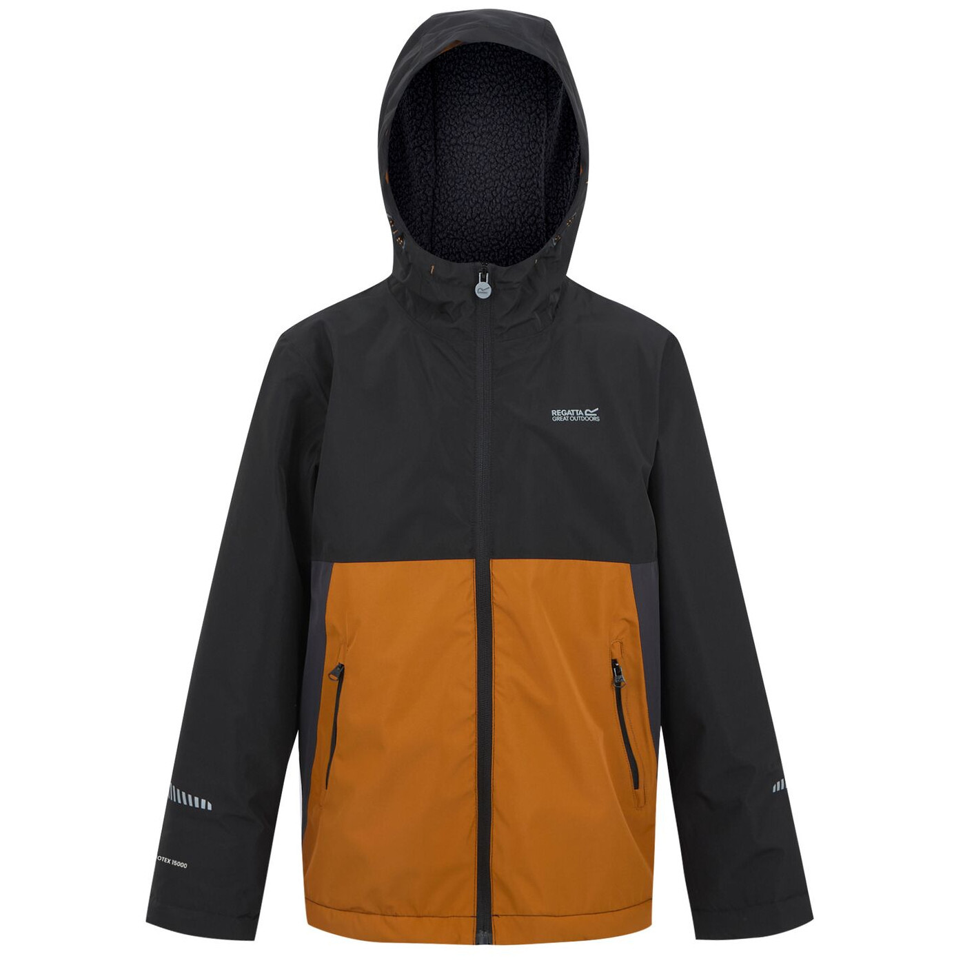 Dětská bunda Regatta Hillain Warm Lined Dětská velikost: 110-116 / Barva: černá/hnědá