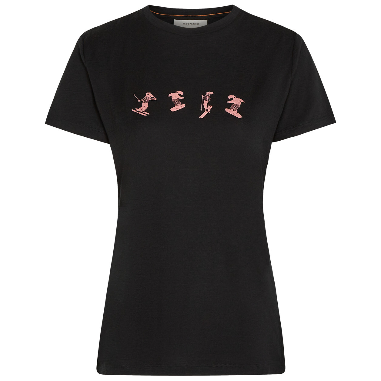 Dámské triko Icebreaker Women Merino 150 Tech Lite SS Tee Snow Day Velikost: S / Barva: černá