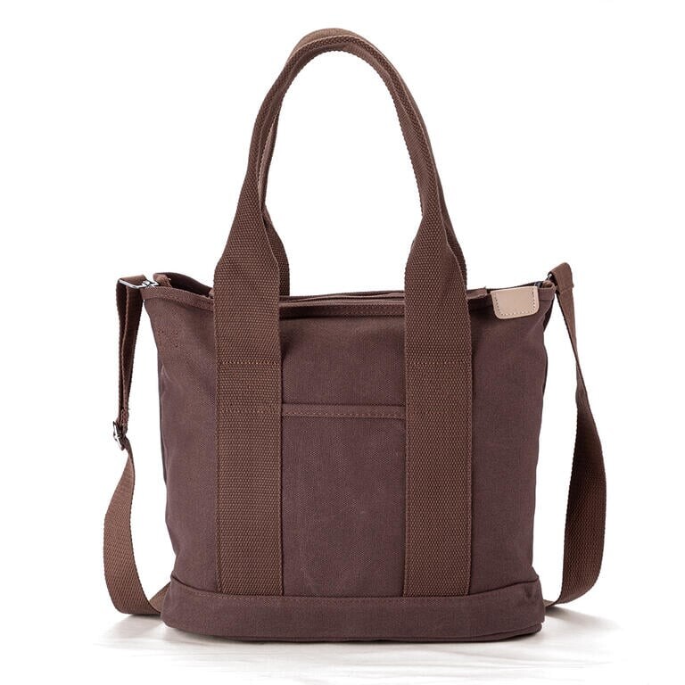 Dámská plátěná kabelka hnědá