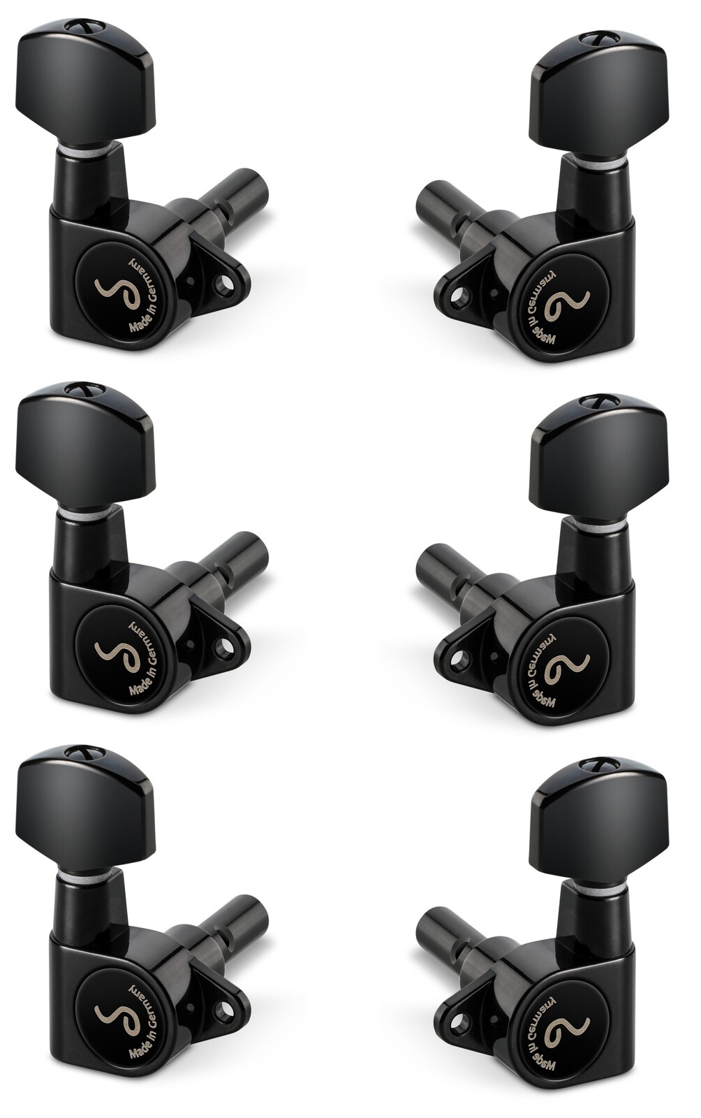 Schaller M6 90 3 left + 3 right Black