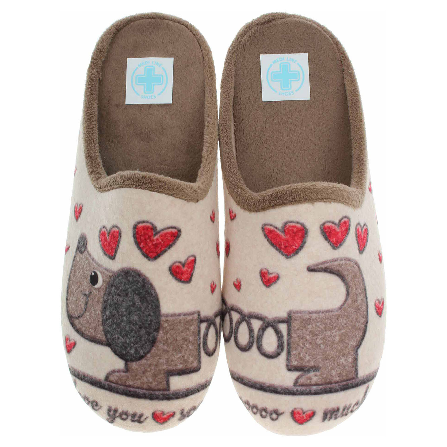 Ecco Dámské domácí pantofle Medi Line 5126-023 taupe 23500732