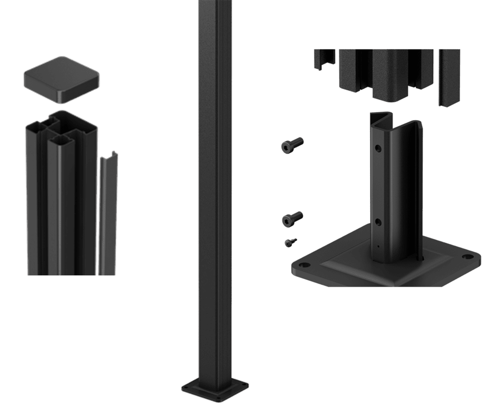 Hliníkový sloupek k plotu KETER 180 cm - antracit