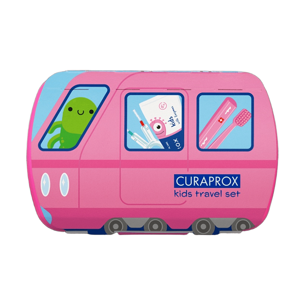 Curaprox Travel set KIDS růžový