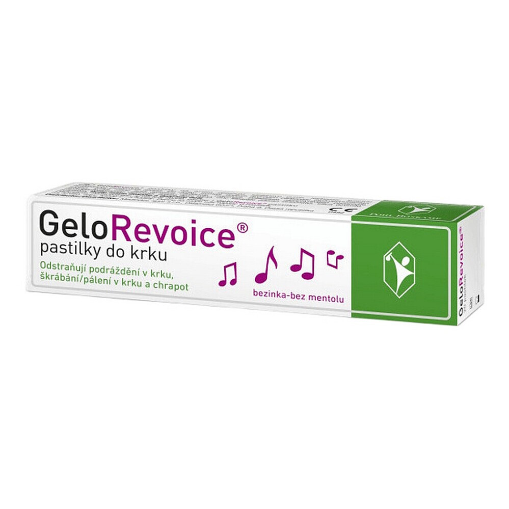 GELOREVOICE Pastilky do krku bezinka bez mentolu 20 kusů