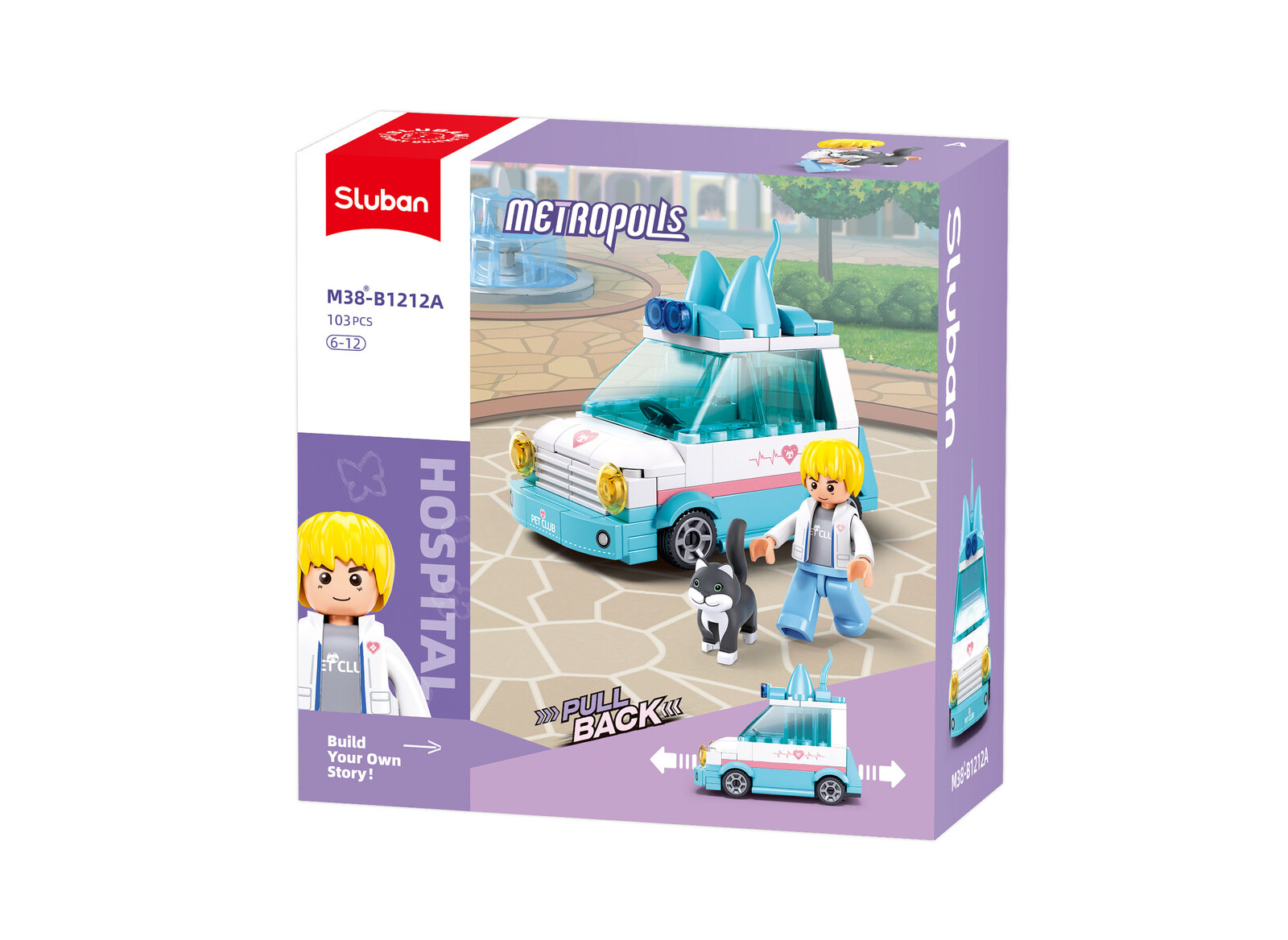 Stavebnice Sluban Metropolis Veterinářský vůz M38-B1212A