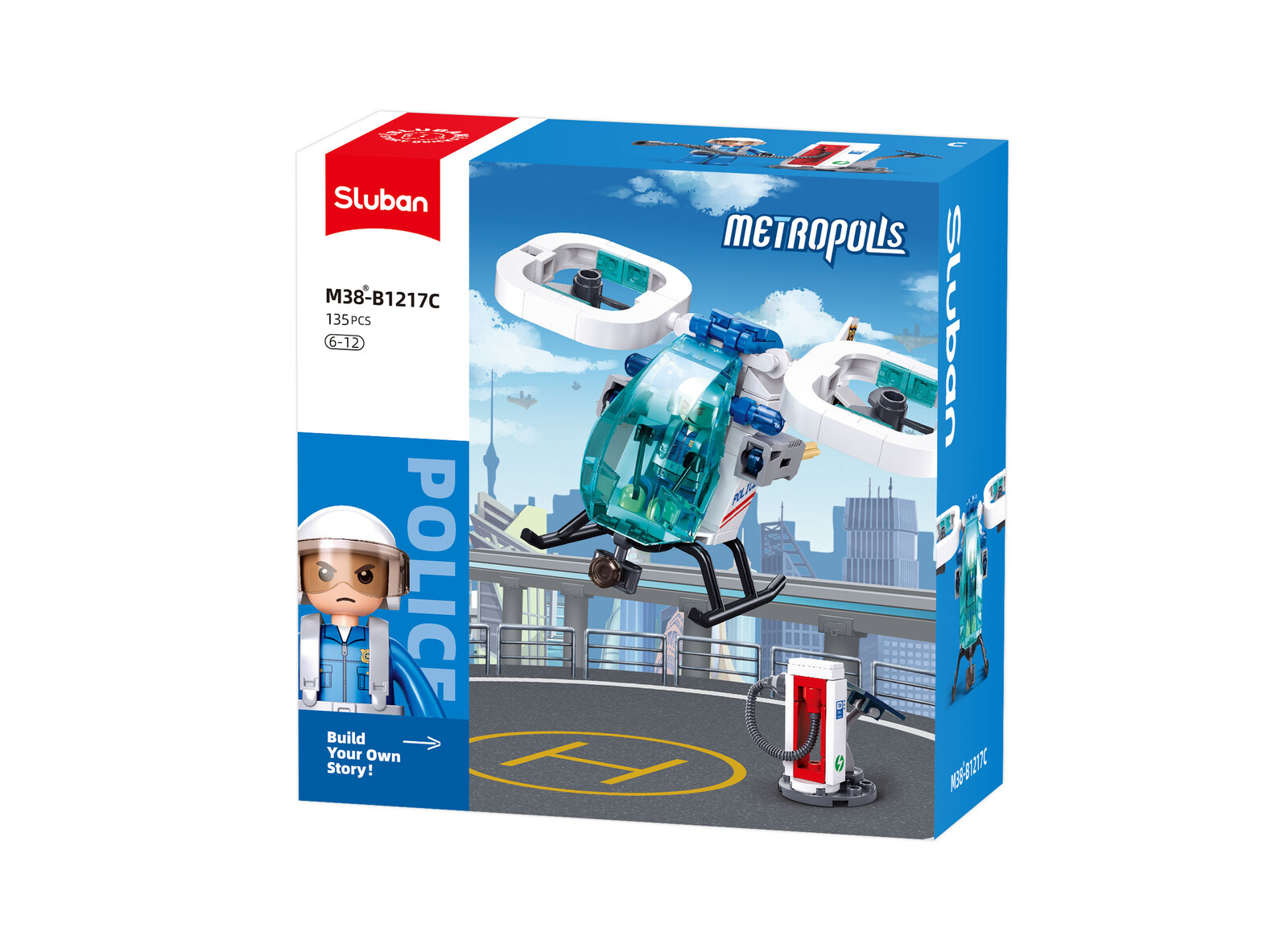 Stavebnice Sluban Metropolis Policejní vrtulník M38-B1217C