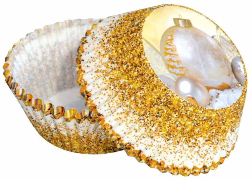 Alvarak Cukrářské košíčky Vánoční ozdoby zlaté