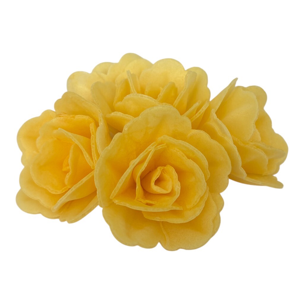Hospodyňkám.cz Jedlý papír 3D Čínská růže žlutá 5ks