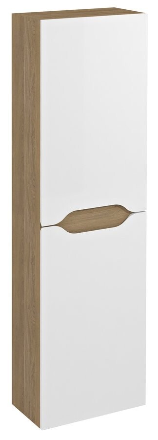 SAPHO WAVE skříňka vysoká 40x140x20cm, levá/pravá, bílá/dub cuneo WA250-3025