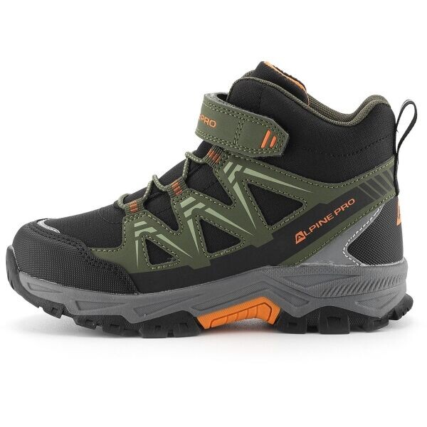 ALPINE PRO GRAZO Dětské turistické boty, khaki, velikost