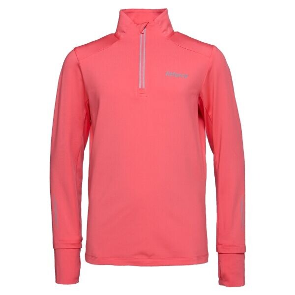 Fitforce TOSCHA Dívčí běžecká mikina, lososová, velikost