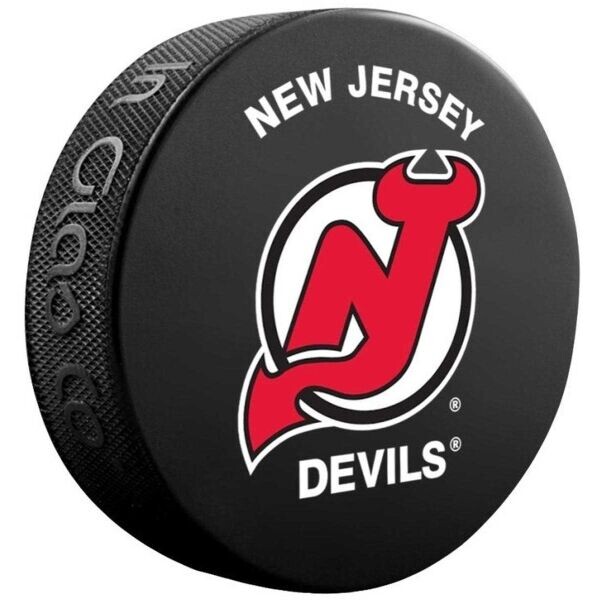 INGLASCO NEW JERSEY DEVILS LOGO BLISTER Fanouškovský hokejový puk, černá, velikost