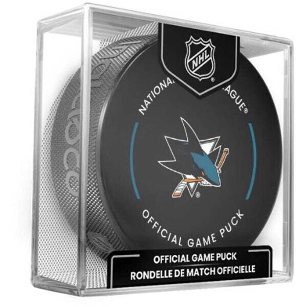 INGLASCO SAN JOSE SHARKS OFFICIAL GAME PUCK Fanouškovský hokejový puk, černá, velikost