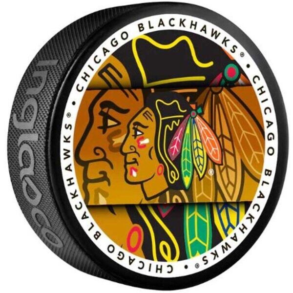 INGLASCO CHICAGO BLACKHAWKS MEDALLION BLISTER Hokejový suvenýr, černá, velikost