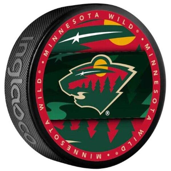 INGLASCO MINNESOTA WILD MEDALLION BLISTER Fanouškovský hokejový puk, černá, velikost