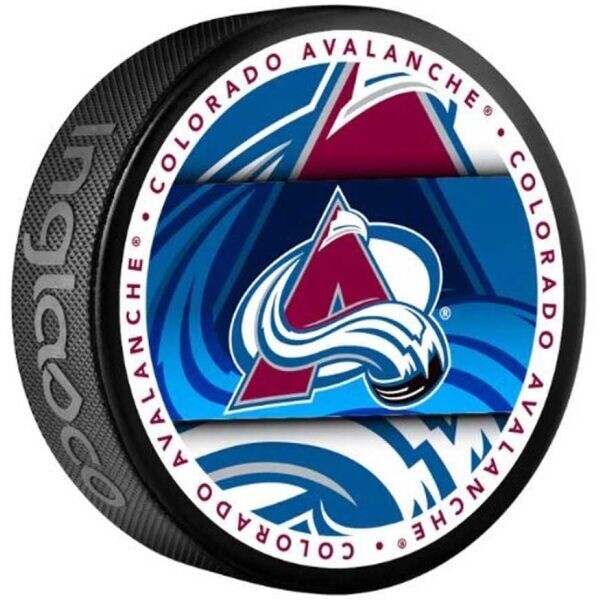 INGLASCO COLORADO AVALANCHE MEDALLION BLISTER Fanouškovský hokejový puk, černá, velikost