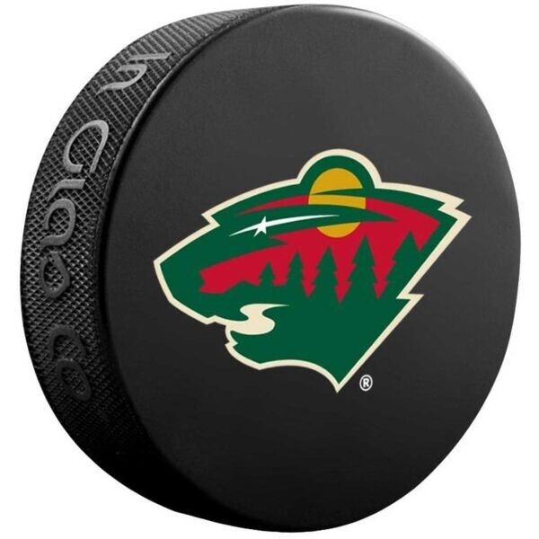 INGLASCO MINNESOTA WILD LOGO BLISTER Fanouškovský hokejový puk, černá, velikost