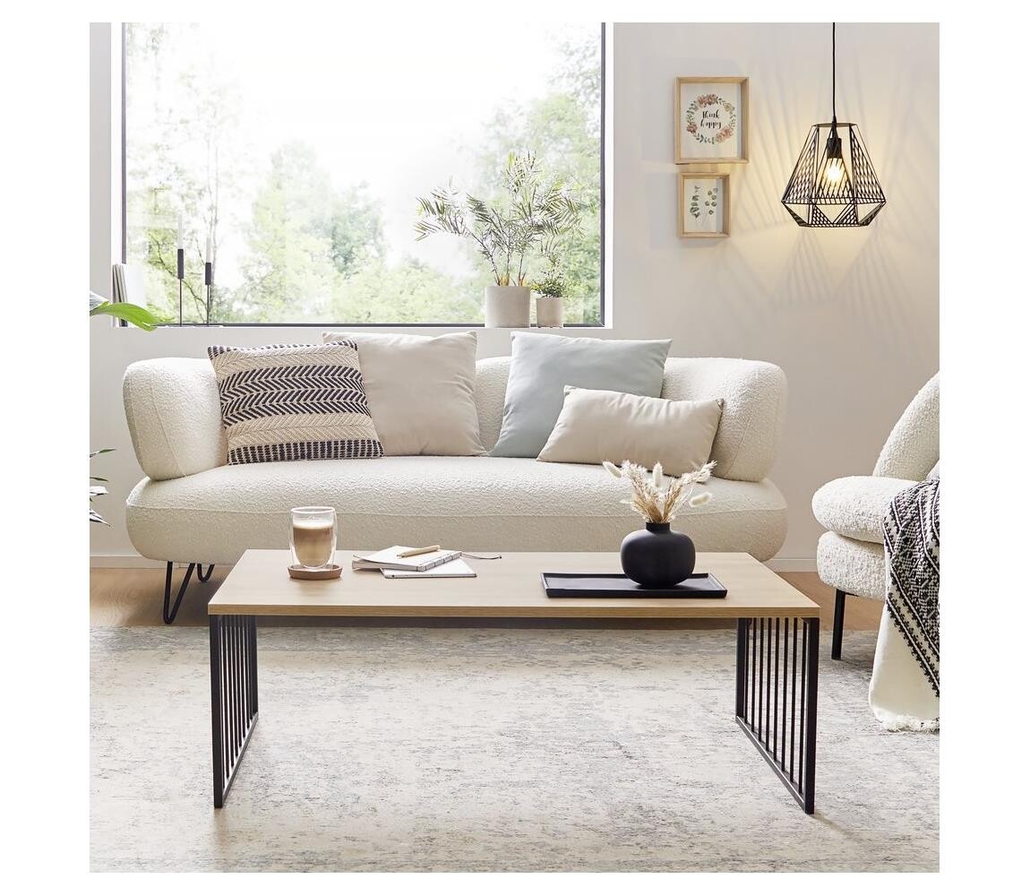 Eglo Eglo 424801 - Konferenční stolek AUKSIDE 53,5x100 cm hnědá/černá