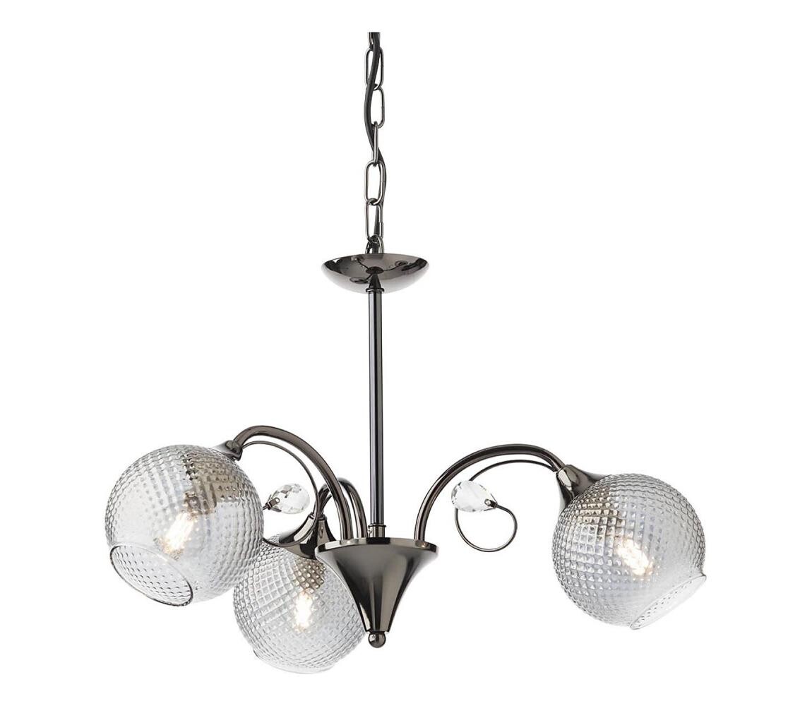 Redo Redo 02-972 - Lustr na řetězu ASPERA 3xE14/28W/230V pr. 52 cm černá