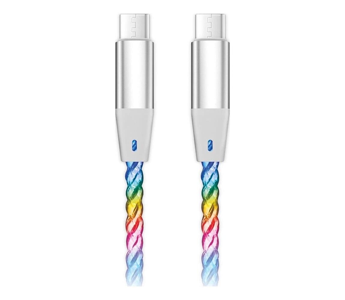 Aligator Aligator DATKP64 - USB kabel USB-C / USB-C s LED podsvícením 65W PD 0,5m