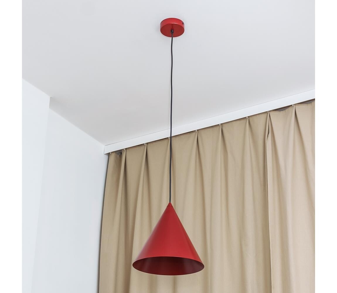 Lustr na lanku ETNA 1xE27/15W/230V pr. 25 cm červená